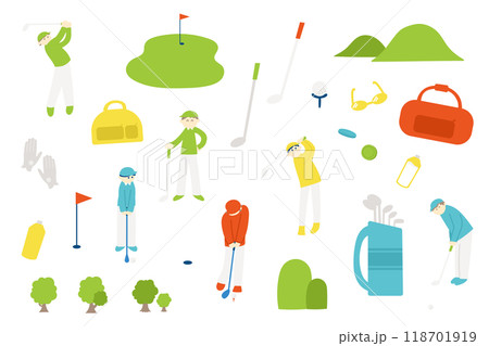 ゴルフのイラストセット 118701919