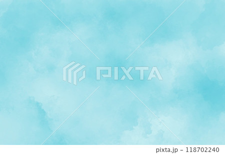 淡いブルーのウォーターカラーテクスチャ、柔らかなグラデーション背景 118702240