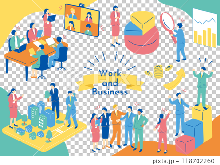Business scene material collection 118702260