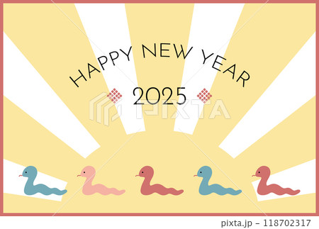 2025 巳年 年賀状イラスト 2025 巳年 年賀状イラスト 118702317