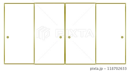 緑色の襖フレーム　4枚　 118702633