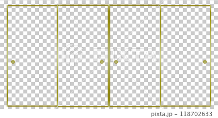 緑色の襖フレーム　4枚　 118702633
