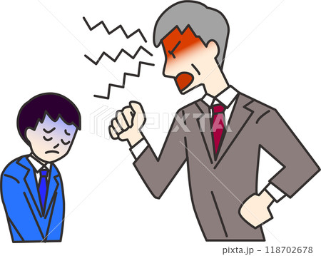 過剰な叱責をされる男性社員 118702678