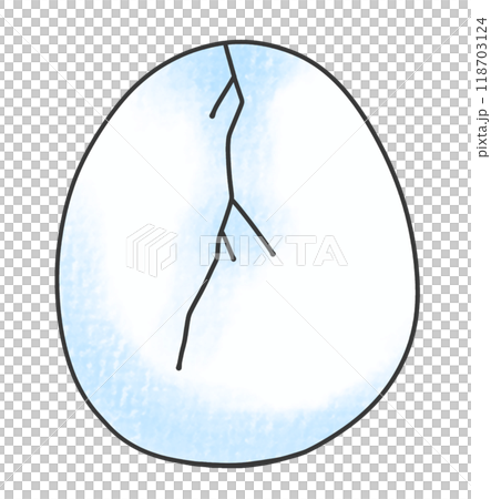 A simple, cracked egg with an analogue look 118703124