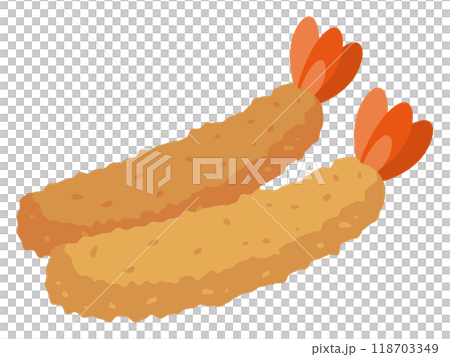 エビフライのイラスト エビフライのイラスト 118703349