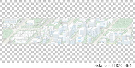 城市景觀的 3D 插圖。 118703464