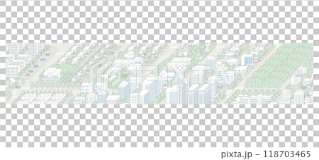 城市景觀的 3D 插圖。 118703465