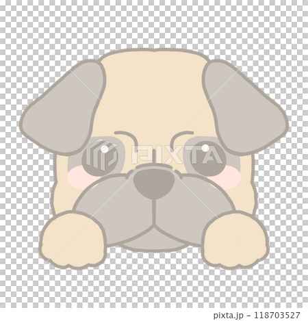 Illustration of pug Illustration of pug 118703527
