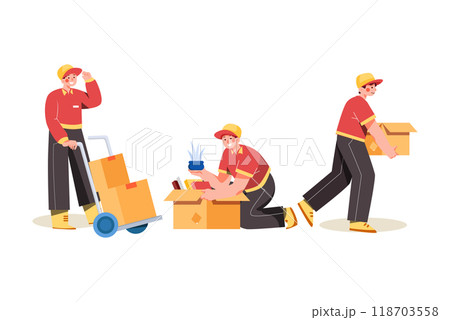 Character Poses Illustration concept. Flat illustration isolated on white background Character Poses Illustration concept. Flat illustration isolated on white background 118703558