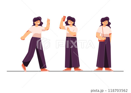 Character Poses Illustration concept. Flat illustration isolated on white background 118703562