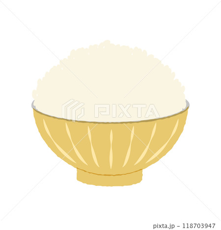白米が盛られたご飯茶碗のイラスト 白米が盛られたご飯茶碗のイラスト 118703947