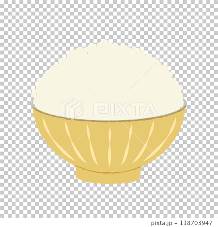 盛滿白飯的飯碗插圖 盛滿白飯的飯碗插圖 118703947