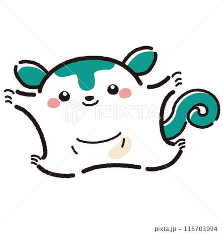 シンプルでかわいい手描きモモンガのキャラクター（正面） 118703994