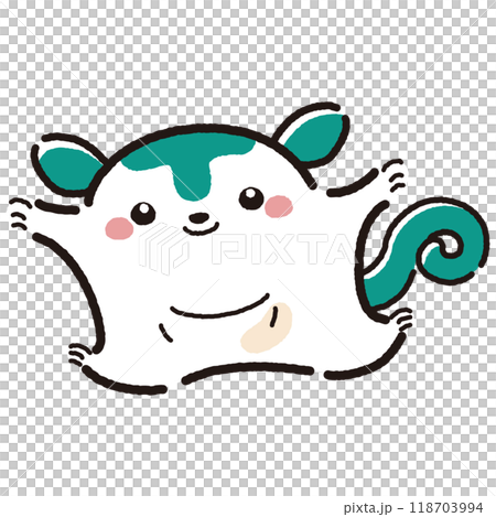 シンプルでかわいい手描きモモンガのキャラクター（正面） 118703994