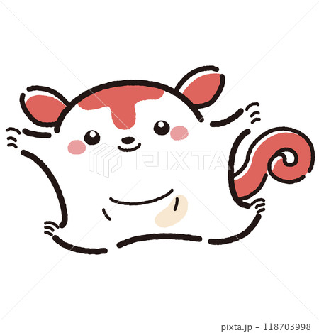 シンプルでかわいい手描きモモンガのキャラクター（正面） 118703998