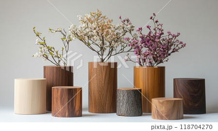 Blank modern podium with modern decorate. 118704270