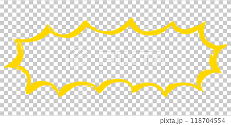 Illustration of a jagged speech bubble written with a brush 118704554