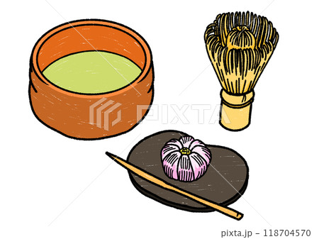 抹茶と和菓子 抹茶と和菓子 118704570