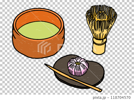 抹茶和日本糖果 118704570