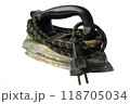 Old iron on white background 118705034