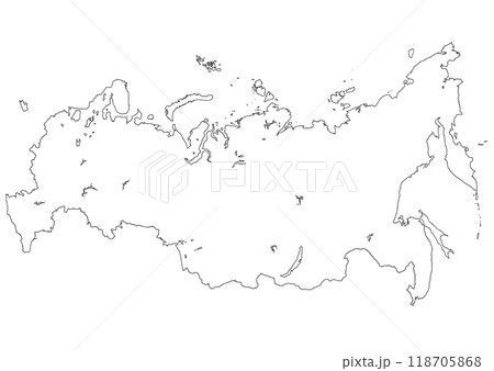 白地図 ロシア 白地図 ロシア 118705868