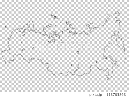 白地図 ロシア 白地図 ロシア 118705868