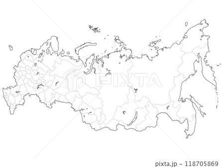 白地図　ロシア 118705869