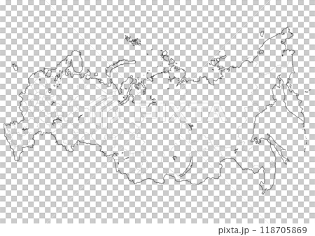 白地図　ロシア 118705869