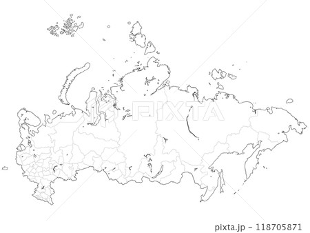 白地図 ロシア(メルカトル図法) 白地図 ロシア(メルカトル図法) 118705871