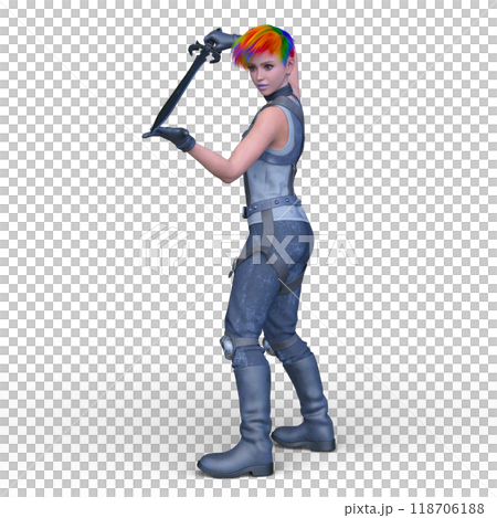 Female swordsman 118706188