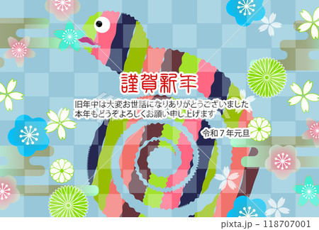 巳 年賀状 かわいい 背景 巳 年賀状 かわいい 背景 118707001