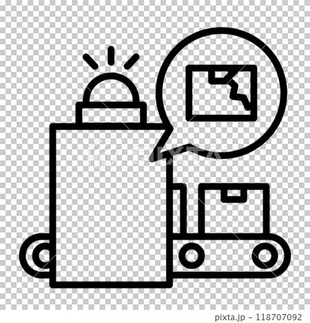 不良品などの異常を検知するアイコン。のイラスト素材 [118707092] - PIXTA