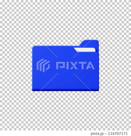 3DCG|藍色閉合資料夾 3DCG|藍色閉合資料夾 118707171