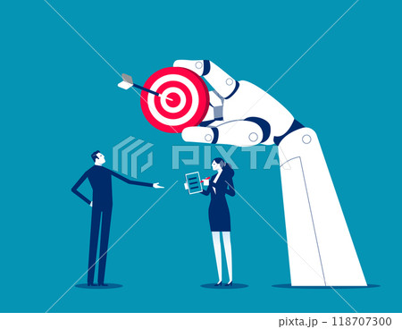 Robot. Collaboration of personnel with artificial intelligence, Artificial intelligence supports business success 118707300