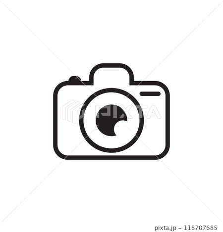 Camera icon logo design template isolated illustration 118707685