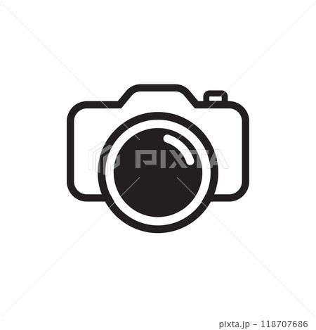 Camera icon logo design template isolated illustration 118707686
