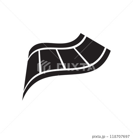 Film reel icon logo design template isolated illustration 118707697