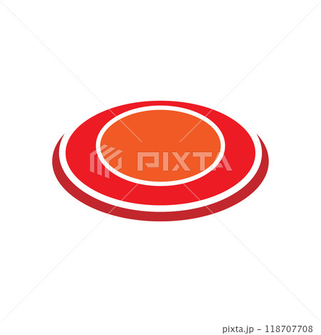Frisbee icon logo design template isolated illustration 118707708