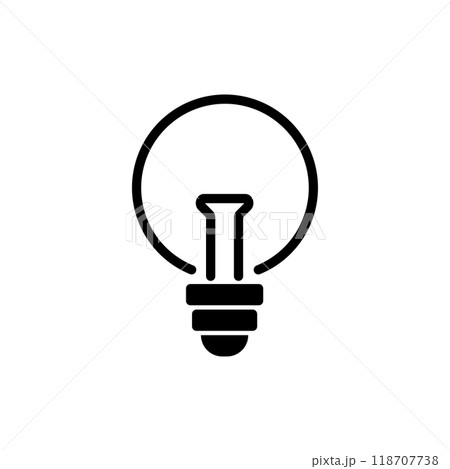 Lightbulb icon logo design template isolated illustration 118707738