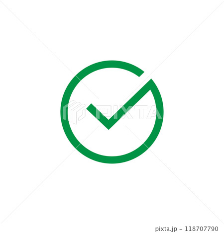 Checkmark icon logo design template isolated illustration 118707790