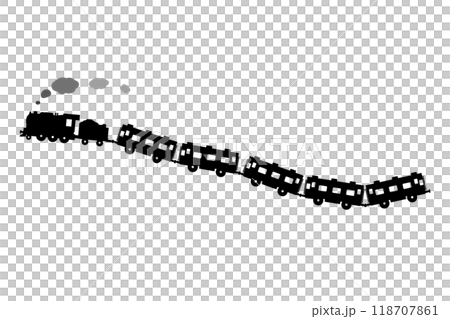 飛んでいるSLと客車のベクターイラスト 飛んでいるSLと客車のベクターイラスト 118707861