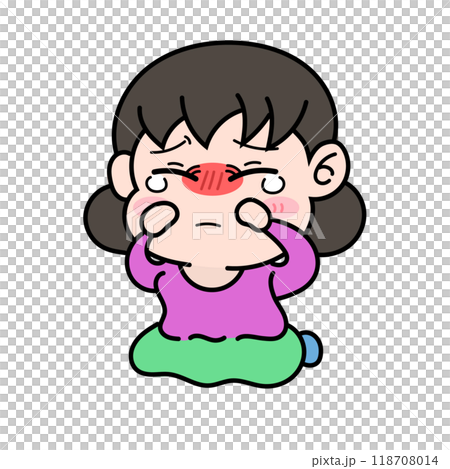 Crying girl 118708014
