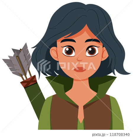 Elf Archer with Quiver of Arrows 118708340