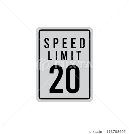 speed limit sign icon vector 118708405