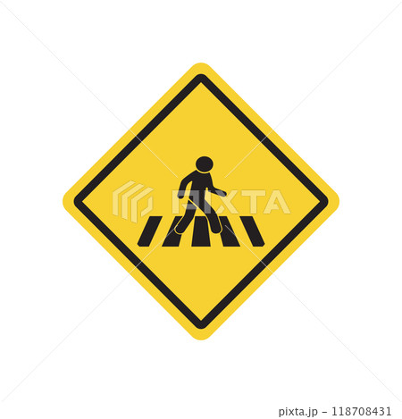 zebra crossing icon vector zebra crossing icon vector 118708431