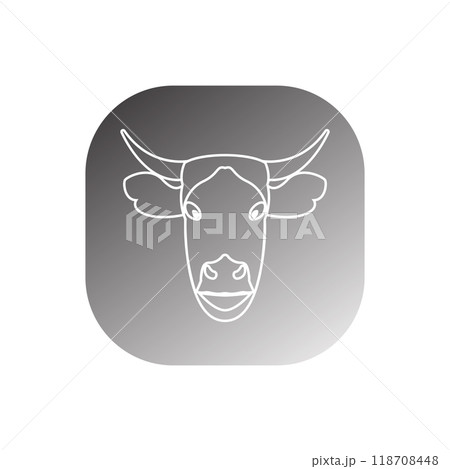 cow head icon vector 118708448