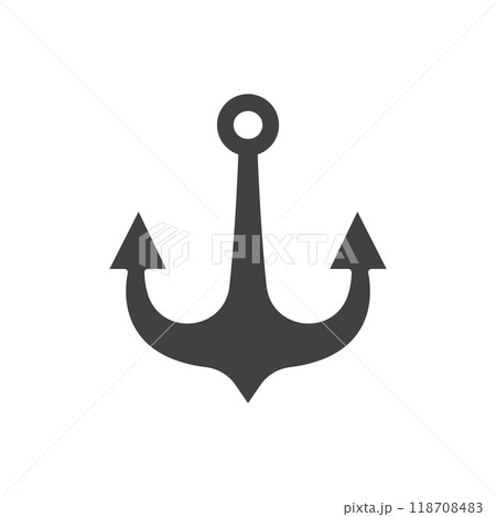 anchor icon vector 118708483