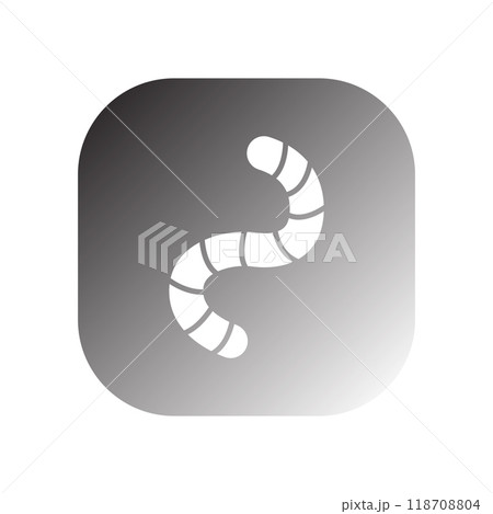 worm icon vector 118708804