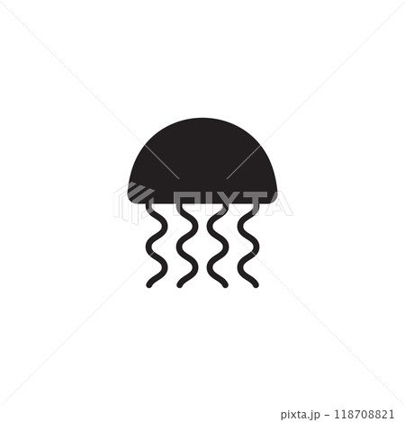 jellyfish icon vector 118708821