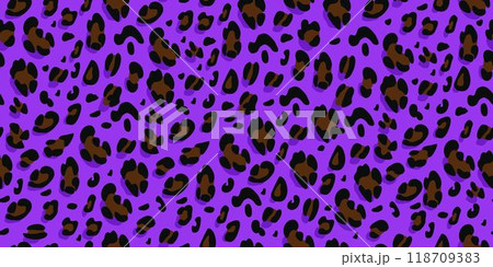 Leopard seamless pattern. Animalistic print for fabric, paper. Vector hand-drawn background Leopard seamless pattern. Animalistic print for fabric, paper. Vector hand-drawn background 118709383